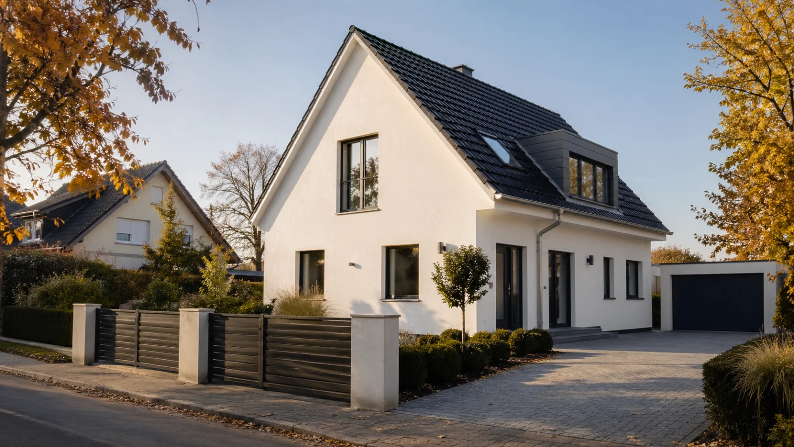 Saniertes Wohnhaus mit Wärmedämmung - Effizienzhaus 55