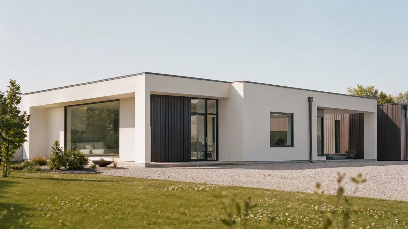 Modulhaus mit minimalistischer Architektur